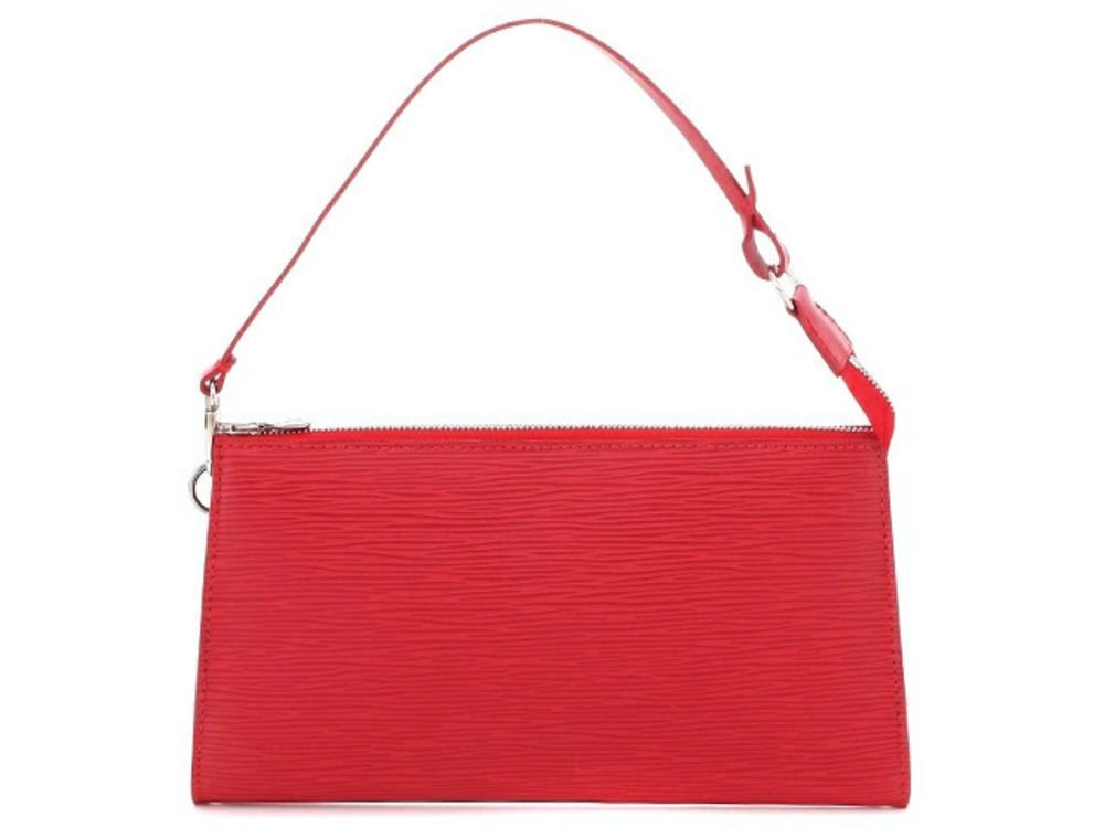 LOUIS VUITTON Bag Accessory Pouch Clutch handle Epi Rouge Red